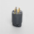 AMERICAN DENKI美国电工业插头4322N-L15/4320-L15公母插座30A 黑色橡胶插头 4322R-L15