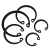 工拓（Gratool ）孔用弹性挡圈 碳钢本色发黑1个 32×1.2，DIN472-2011
