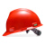 梅思安/MSA V-Gard标准型PE V型安全帽工地建筑工程防砸防冲击头盔一指键帽衬带下颚带 可定制 红色