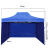 穆运 帐篷户外遮阳防雨棚折叠露营帐篷工地野外帆布三面围布蓝色3米*4.5米3000*4500*2700