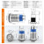 22MM大电流10A不锈钢金属按钮全身防水开关自锁复位启动环形灯电源符号灯12V/24V 自锁平面环形电符灯 蓝色