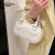CATHLEEN韩国小众保龄球包简约休闲手提枕头包通勤百搭单肩包包女 米白色