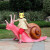 悦吉祥 玻璃钢仿真蜗牛雕塑户外园林景观小品公园小区庭院装饰摆件 HY1652-2大号红色蜗牛