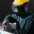 TLXT真彩带式焊帽变光可调头戴式焊帽铝架防烤脸电焊二保太阳能工地面 经典变光(含)