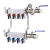 联塑不锈钢分水器地暖分水器地热分水器大流量分水器3路四路4路分水器暖气排气阀放水阀套阀配件地暖管 大流量不锈钢分水器5路20S4【不带套阀】