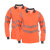 博迪嘉 BGAFR06 防电弧长袖POLO衫 阻燃抗静电耐酸碱警示工作服 荧光橘红色 S 1件 可定制