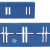 AMJ2三相绝缘母线夹 JK柜用 蓝色母线框铜排夹母线支撑架 AMJ2 双排(相距130) 8*80