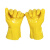 者也(ZYE) 防滑浸胶工业加工橡胶手套劳保胶手套防水耐油耐酸碱加厚耐磨 浸塑手套 黄色