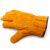 者也(ZYE)牛皮电焊手套 短款劳保手套加厚耐磨焊接防护手套 全黄 
