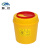魅祥 黄色利器盒垃圾桶 卫生所锐器盒小型废物桶 圆形3L(10个)