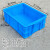 适用于新料加厚型长方形塑料周转箱小号物流运输筐五金工具收纳盒 380箱蓝色外径430x300x150mm