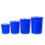 金诗洛 KSL145 塑料大桶 环卫物业垃圾桶 酒店厨房垃圾桶 收纳圆桶 蓝色60升 45*52cm(有盖）1个（2个起订）