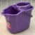加厚宽拖把桶高颜值脱水桶免手洗墩布桶带轮拖地桶户外挤水桶 紫色17L带轮拖地桶 一桶一篮