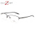 夏蒙（Charmant）眼镜框时尚休闲男款半框Z钛远近视光学眼镜架ZT27004 BR 57mm枪色