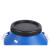 海斯迪克 HKW-23 蓝圆形化工桶法兰桶 加厚酵素桶塑料桶沤肥耐摔水桶黑色盖子 50L