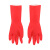 3M思高 耐用型橡胶手套 防水防滑家务清洁手套 柔韧加厚手套 大号 红色 1副/包