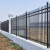 锌钢护栏围栏栅栏户外围墙护栏院子市政小区学校院墙工地隔离栏杆 (加厚款)1.8米高三横梁