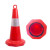 普舍（PUTSCHE）交通反光路锥 道路施工 交通安全警示柱 禁停标识 PVC反光圆锥 红白68CM