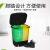 垃圾分类厨房垃圾桶带盖子大号商用脚踩脚踏式厨余双桶 40L加厚款绿色厨余+红色有害