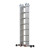 巴芬 折叠梯多功能铝合金加厚工程梯人字梯电工铝材梯 折叠梯 折8步=直梯9.1米