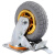 ONEVAN高弹力轻音脚轮转向轮 工业重型平板车手推车轮橡胶轮 单配 6寸