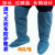 COFLYEE 一次性无纺布透气靴套加长加厚过膝高筒防护服靴套隔离脚套定制 蓝色
