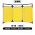 电梯维修护栏布围挡伸缩折叠三折布艺围挡隔离围栏施工安全围挡 【黄色空白】三片装