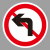 谋福（CNMF）交通标志指示牌 停车场限高标识牌可定制【禁止左转弯-贴反光膜UV(平板钉墙款)】