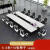 墨申会议室长桌10人简约现代培训桌条形桌椅子带插座会议桌椅组定 2000*1000