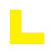 鸣固 5S管理地贴L型地贴工厂桌面地面4角定位标示贴 磨砂L型黄色3CM*3CM*1CM（100只）