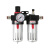 空压机气动油水分离器空气减压阀气泵过滤器气源处理器二联件 栗色 BFC2000+10接头