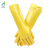 东亚 PVC黄色工业专用耐油耐酸碱防滑衬里浸塑手套45cm长袖 2双