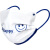 蓝冠（BLUEGUAN) 克莱因蓝笑脸 个人防护 三层 防尘透气 一次性平面口罩 50只【独立包装】