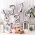 盛世泰堡数字气球生日装饰男女孩纪念日加厚铝膜布置装饰 银色10个装+气筒