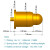 弹簧针连接器弹簧顶针pogopin端子针 信号针铜针 电流探针测试针 插板加粗10.5H-3.0T头直径1.4MM