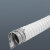 尺越 白色包塑金属软管 穿线管波纹管电线电缆保护套管蛇皮管 白色加厚内径20mm（整卷50米）