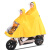 母子双人雨衣电动车全身防暴雨骑电瓶自行车专用带儿童雨披 提花亲子无镜套 黄色 3X XXXXL