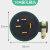 LXEE工业插头插座 三相四线摔不烂 扁脚圆脚插头插座440V 大功率380 (梅峰绿)16A扁脚插头