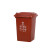 希万辉 上海加厚塑料环卫垃圾桶上挂车黑色垃圾桶咖啡色棕色市政塑料垃圾桶 咖啡色湿垃圾 50L