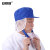 安赛瑞 工作帽 工厂车间厨房防尘帽 可包发透气卫生网帽鸭舌帽 粘贴款可调节 蓝色 均码 28845