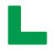国新GOSIM 警示6SL形定位贴 5s桌面定位定置标签标识 四角管理定位贴贴纸 6*2cm 绿色L形 （8个） L形定位贴