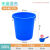 塑料水桶加厚大号带盖储水厨房发酵胶桶大容量白桶蓄水大桶 100c蓝色*送水勺