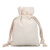 铸固 棉麻帆布束口袋 搬家收纳整理防尘杂物简约包装礼品抽绳袋 25*37cm米白色