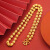 ZDCK沙金项链黄铜镀金镂空桃核项链男士时尚简约个性磨砂粗链 核桃项链60cm