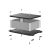 永锢130*100铝盒仪器防水铝型材电源盒子整流器室外铝合金外壳L04 B 130-100-50 银白壳体+浅灰塑盖