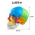 樵牧人 人体头颅骨模型 头骨色性分离模型 1:1仿真头骨带颈椎模型 彩色头骨模型 彩色头骨模型 1个 