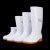 大码白色雨鞋厂工作雨靴防滑卫生靴防油加绒加棉保暖水鞋 509中高筒白色加厚款 标准码 36