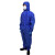 君御 防护服连体带帽防尘喷漆工作化学隔离服 蓝色 S GAJ1000