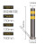 不锈钢手动移动路桩手提式升降路桩伸缩防撞柱路障活动隔离地桩 114管75CM高固定