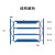 欧曼（OUMAN）轻型层板货架主架1500*600*2000mm四层主架100kg/层 蓝色